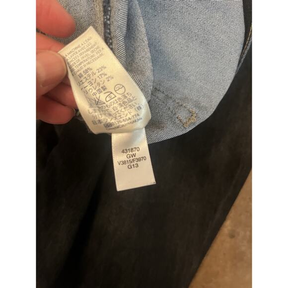 Lands End 30 Stretch Canvas Dark Blue Lightweight Super Skinny Denim Ankle Jeans - Picture 13 of 13